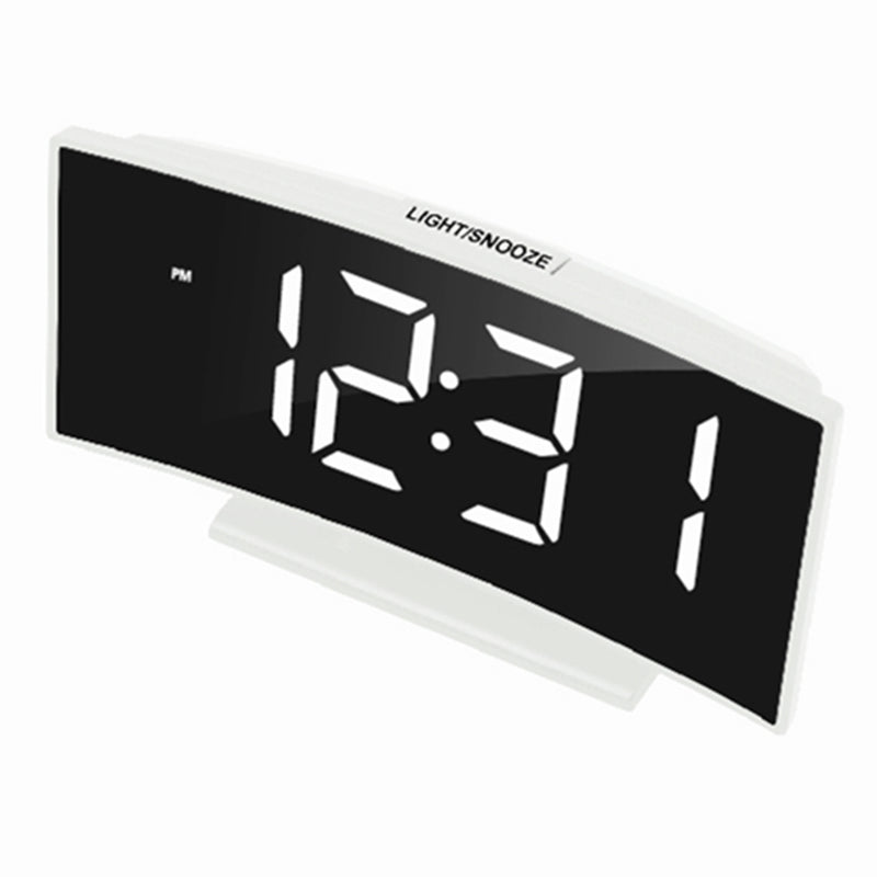 Large Screen Digital Display Electronic Clock Curved Alarm Clock