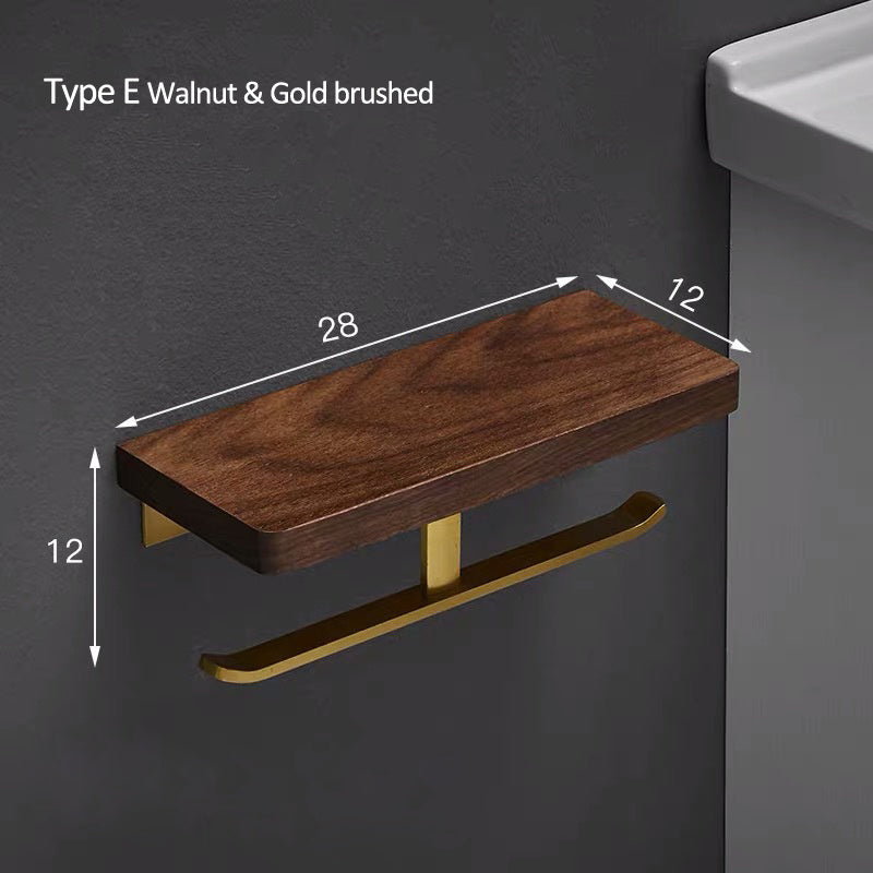 Solid Wood Toilet Paper Rack Toilet Paper Towel Rack