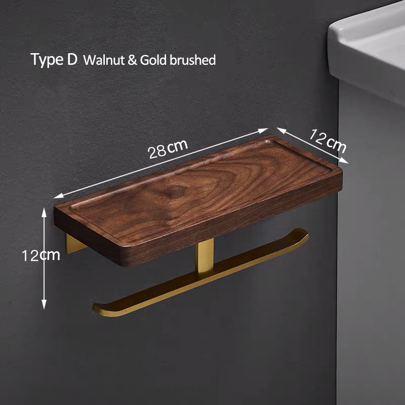 Solid Wood Toilet Paper Rack Toilet Paper Towel Rack