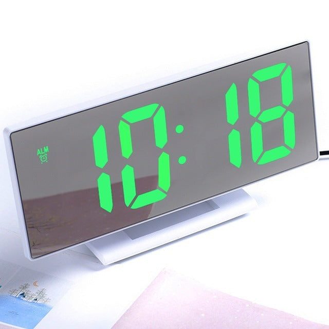 Mirror Digital Alarm Clock LED Electronic Clock