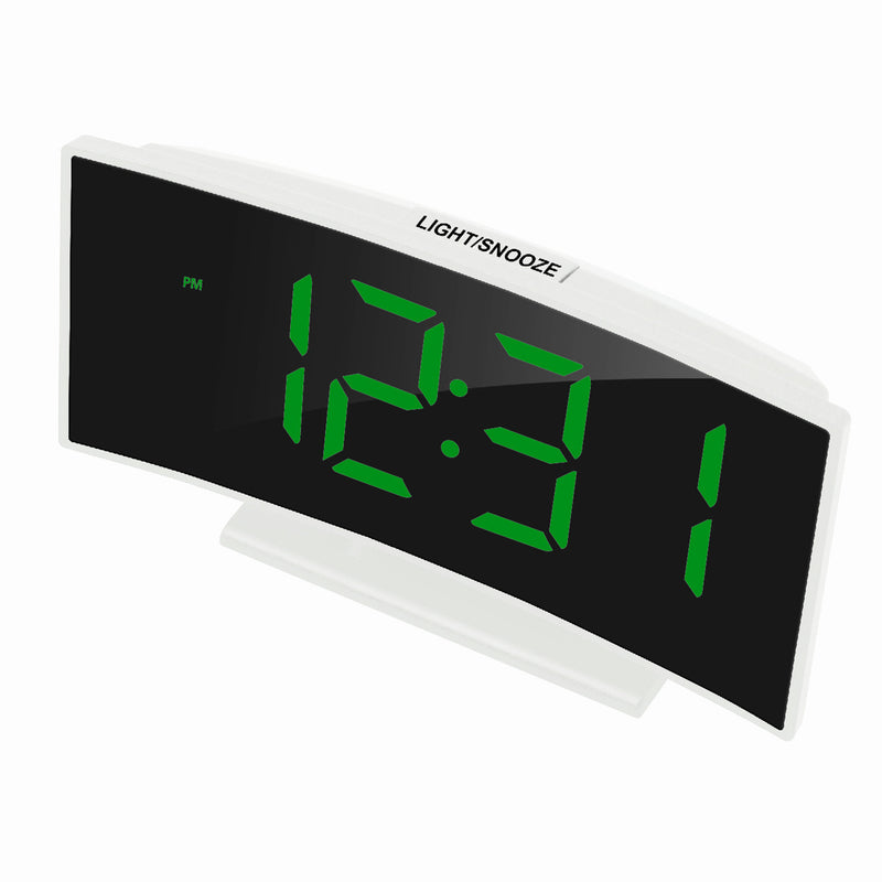 Large Screen Digital Display Electronic Clock Curved Alarm Clock