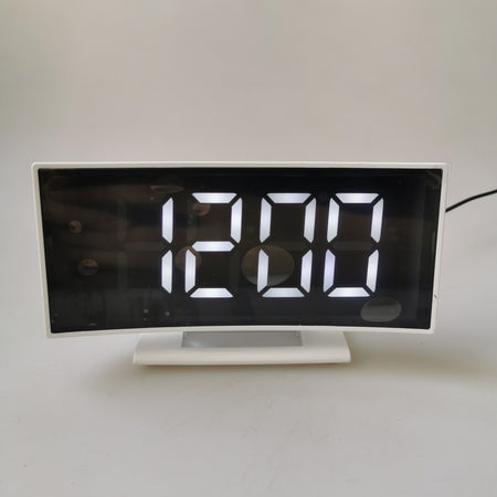 Large Screen Digital Display Electronic Clock Curved Alarm Clock